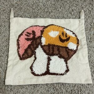 Urban Outfitters Mushroom Tapestry Smile Cotton Small Photo Decor Dorm Wall Pink